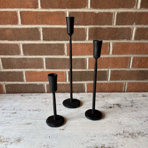 Forged Candlestick - Black