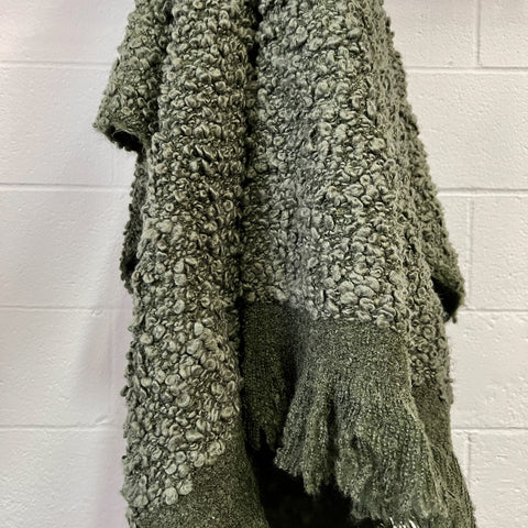 Olive Boucle Throw