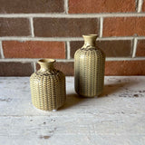 Stoneware Vase - Olive Green