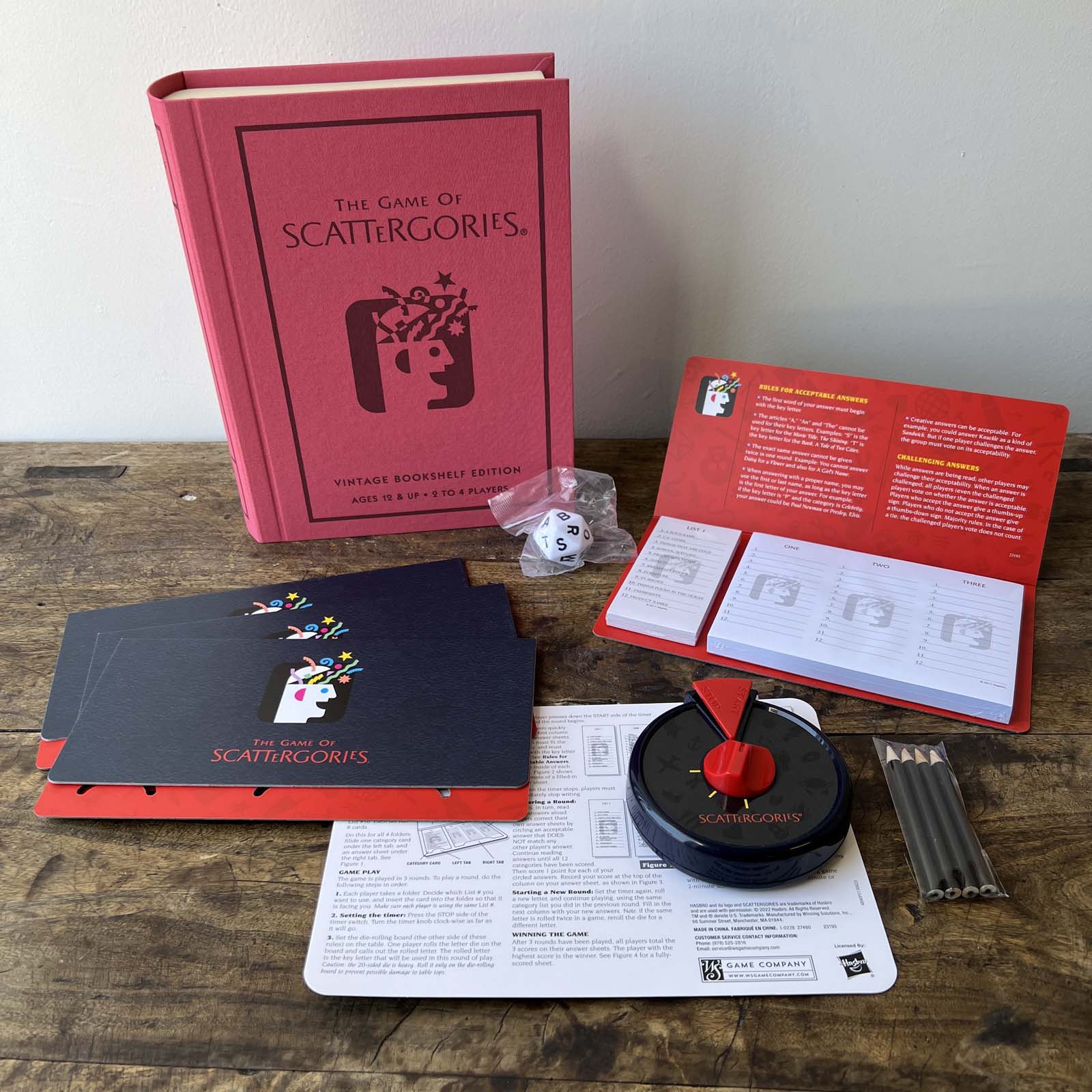 Vintage Bookshelf Board Game- Scattegories