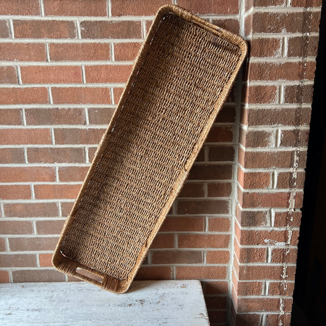 Hand Woven Tray with Handle