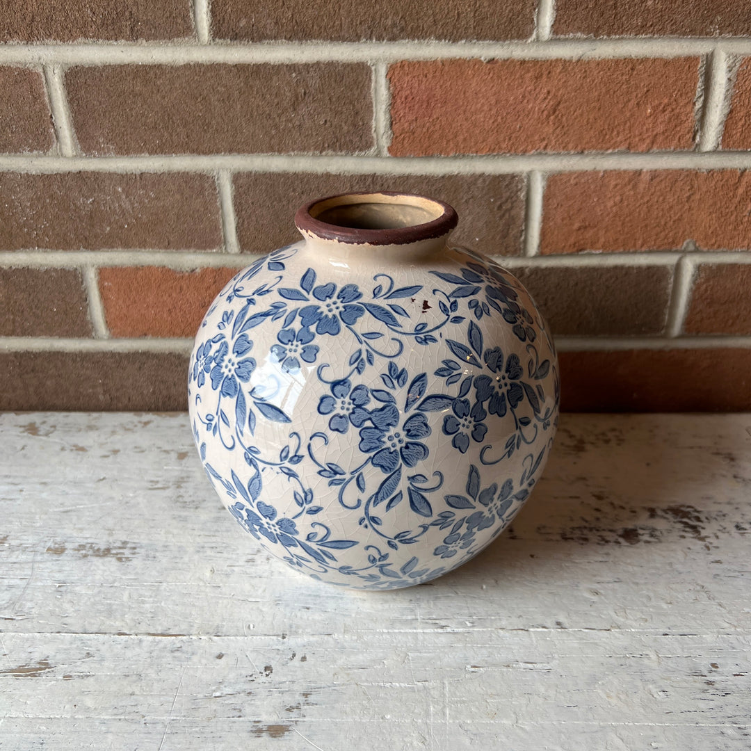 Terracotta Vase w/ Pattern