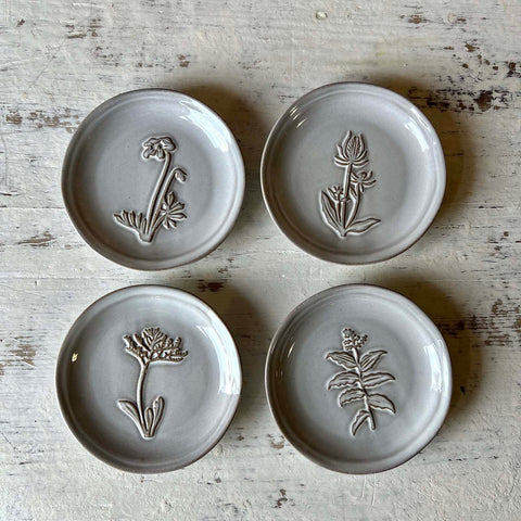 Embossed Dish with Flower