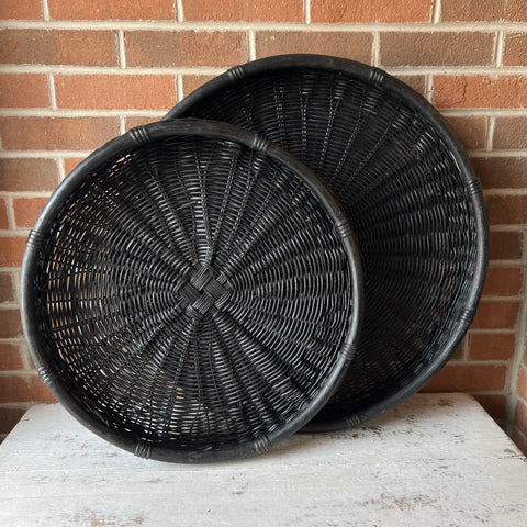 Round Rattan Tray