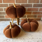 Brown Velvet Pumpkin