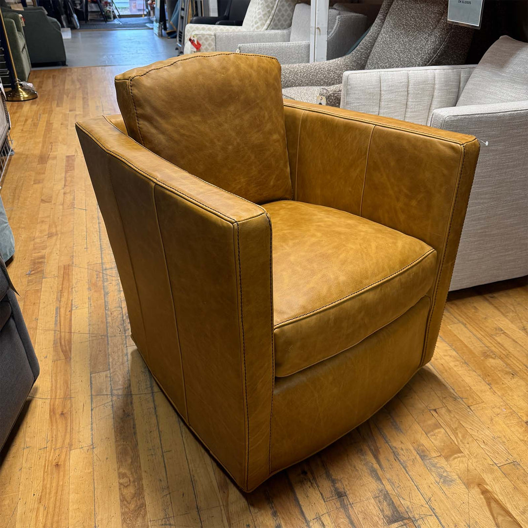 Miles Leather Swivel Chair