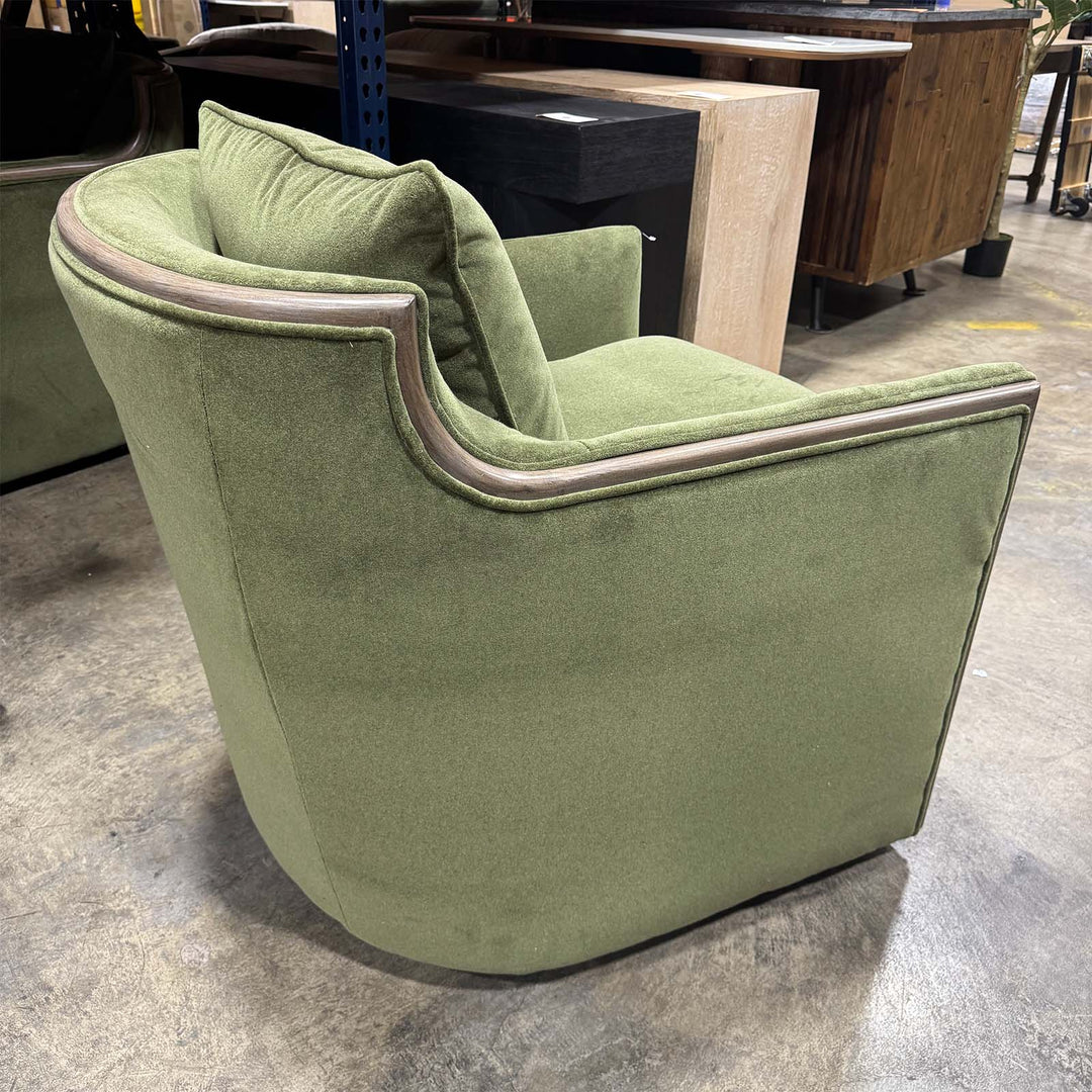 Oakley Exposed Wood Swivel Chair