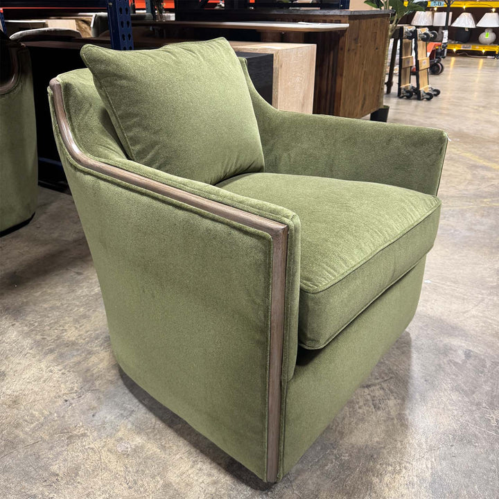 Oakley Exposed Wood Swivel Chair