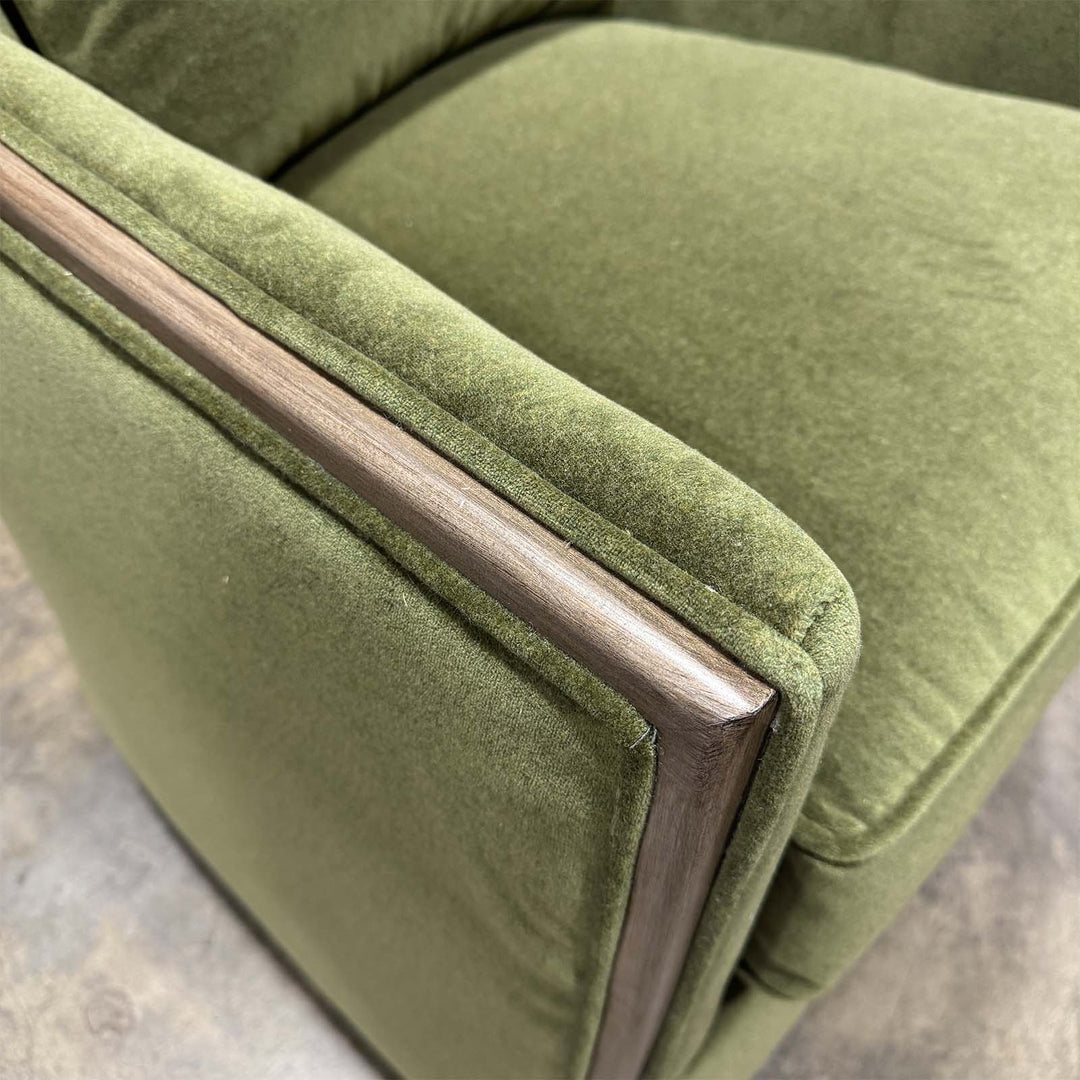 Oakley Exposed Wood Swivel Chair