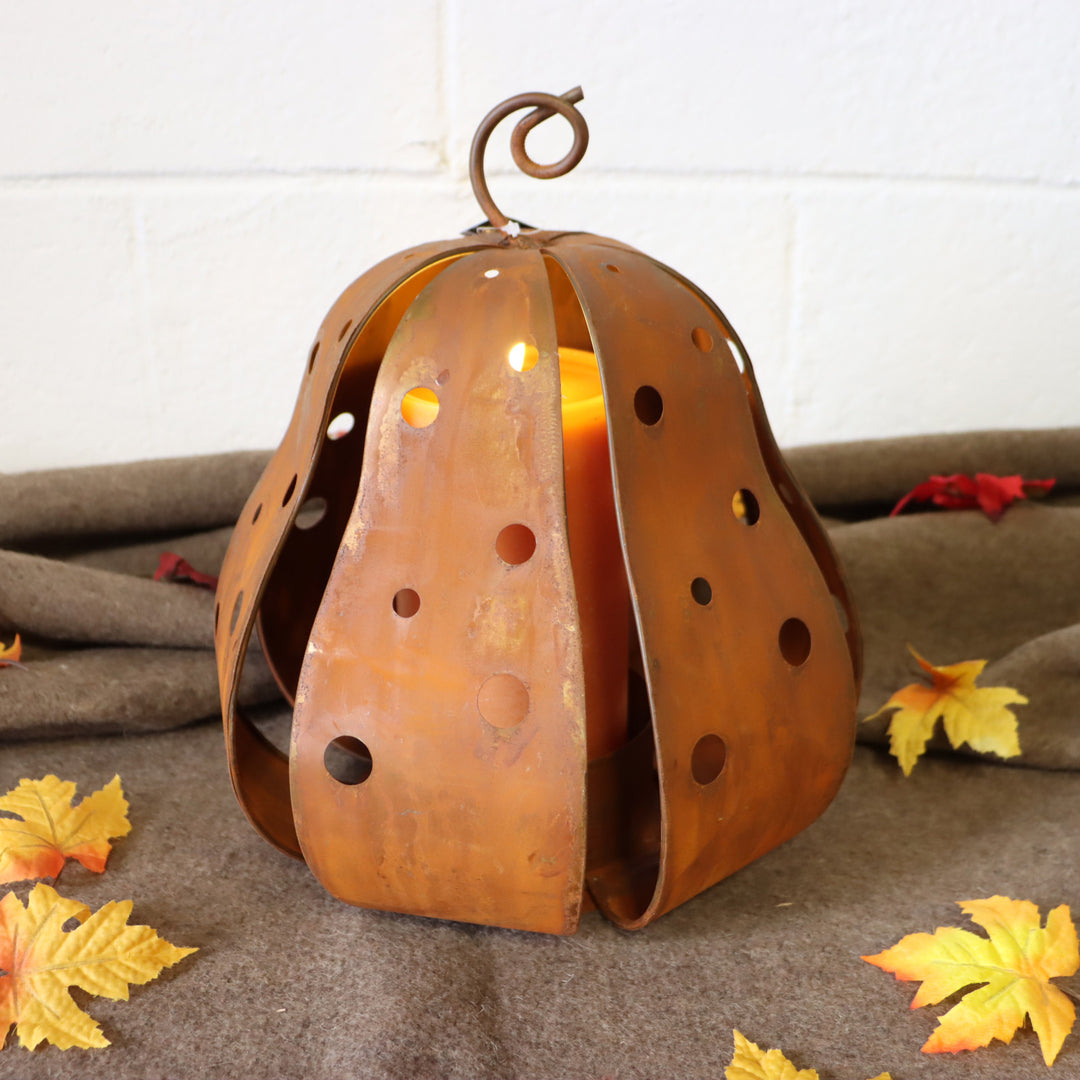 Rustic Gourd Lantern