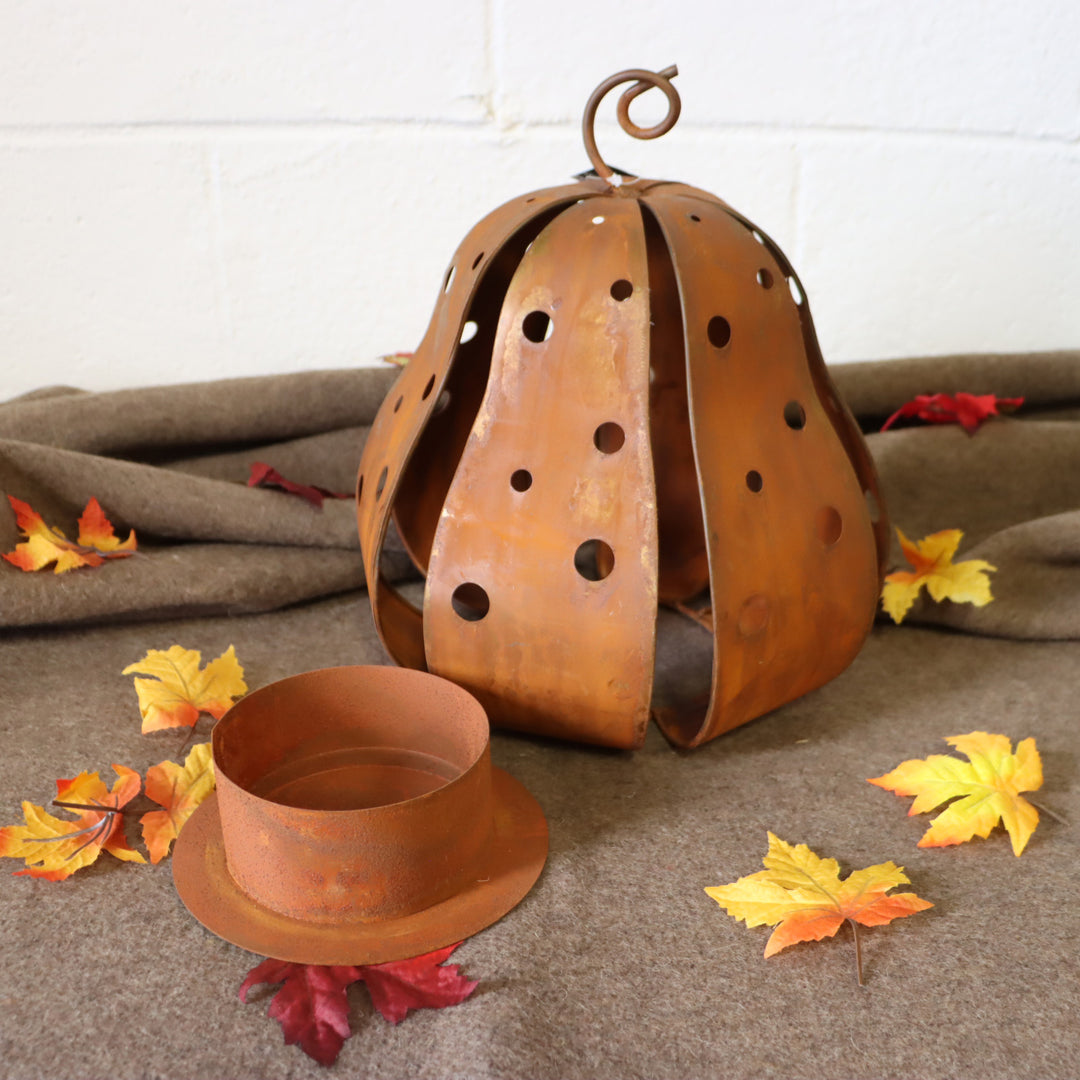 Rustic Gourd Lantern