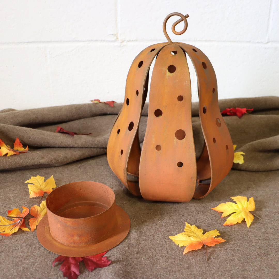 Rustic Gourd Lantern