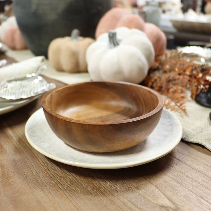 Acacia Round Wood Bowls