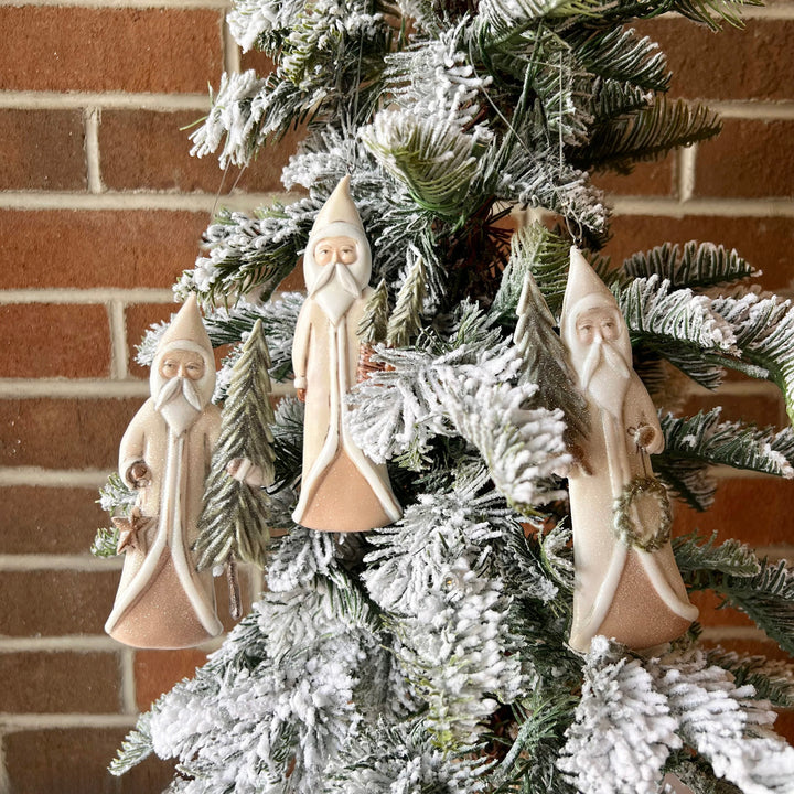 Natural Santa Ornament