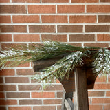 24" Snowy Fir Spray