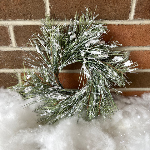 10" Snowy Fir Candle Ring