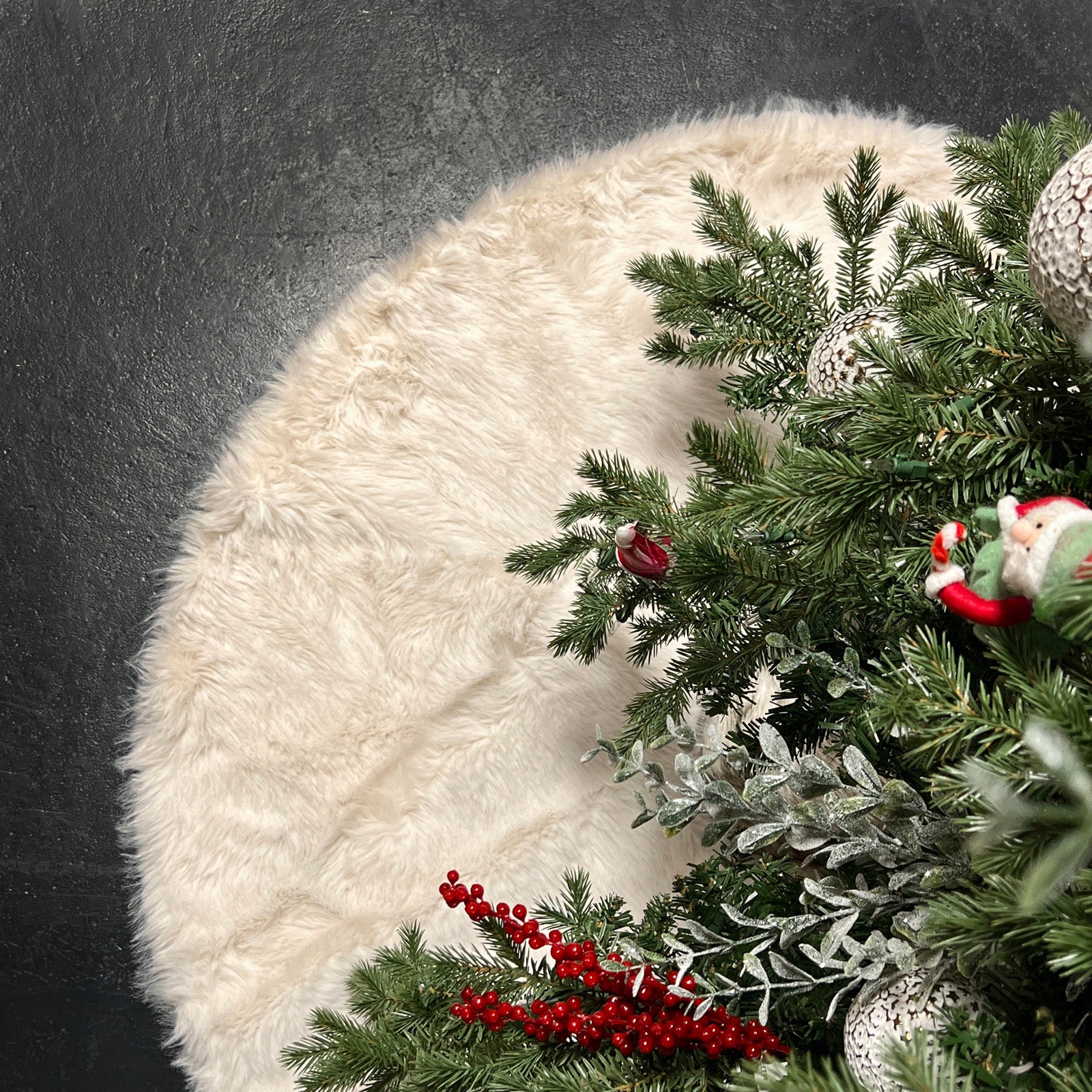 White Faux Fur Tree Skirt