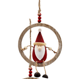 Wooden Ring w/ Santa Ornament