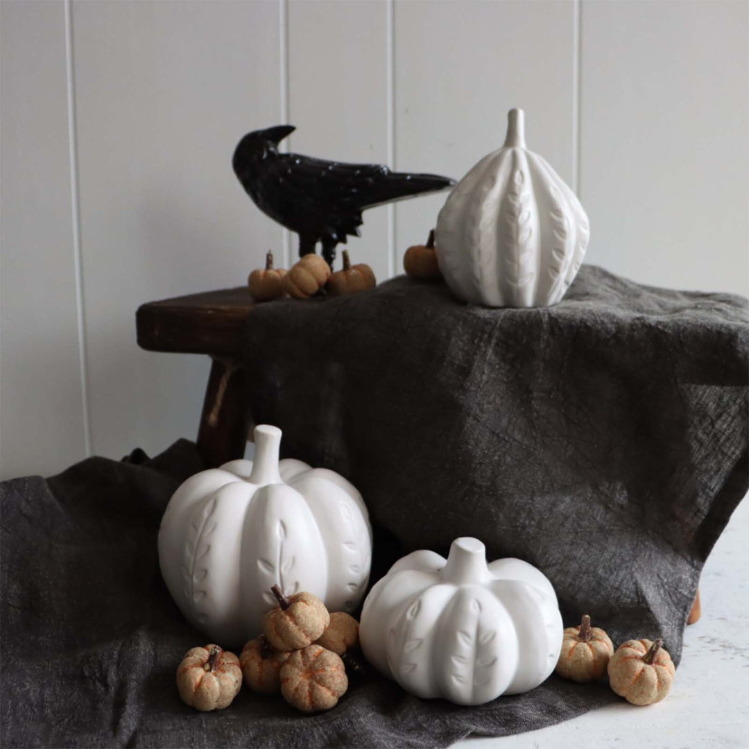 White Ceramic Pumpkin
