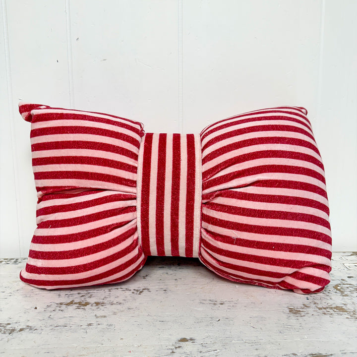 Cotton Velvet Bow Pillow