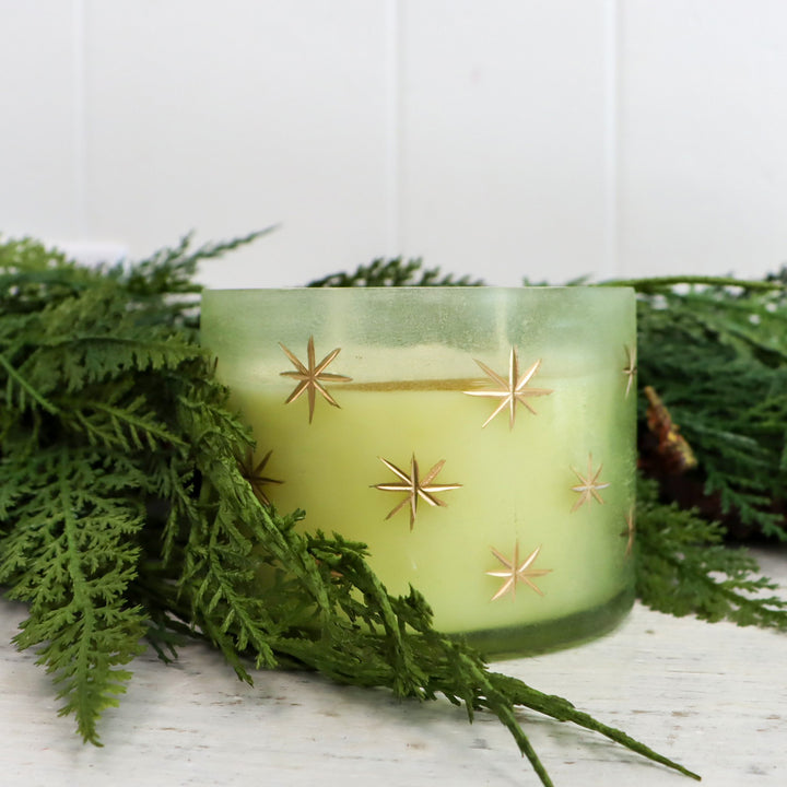 Balsam & Cedar Star Glass Candle