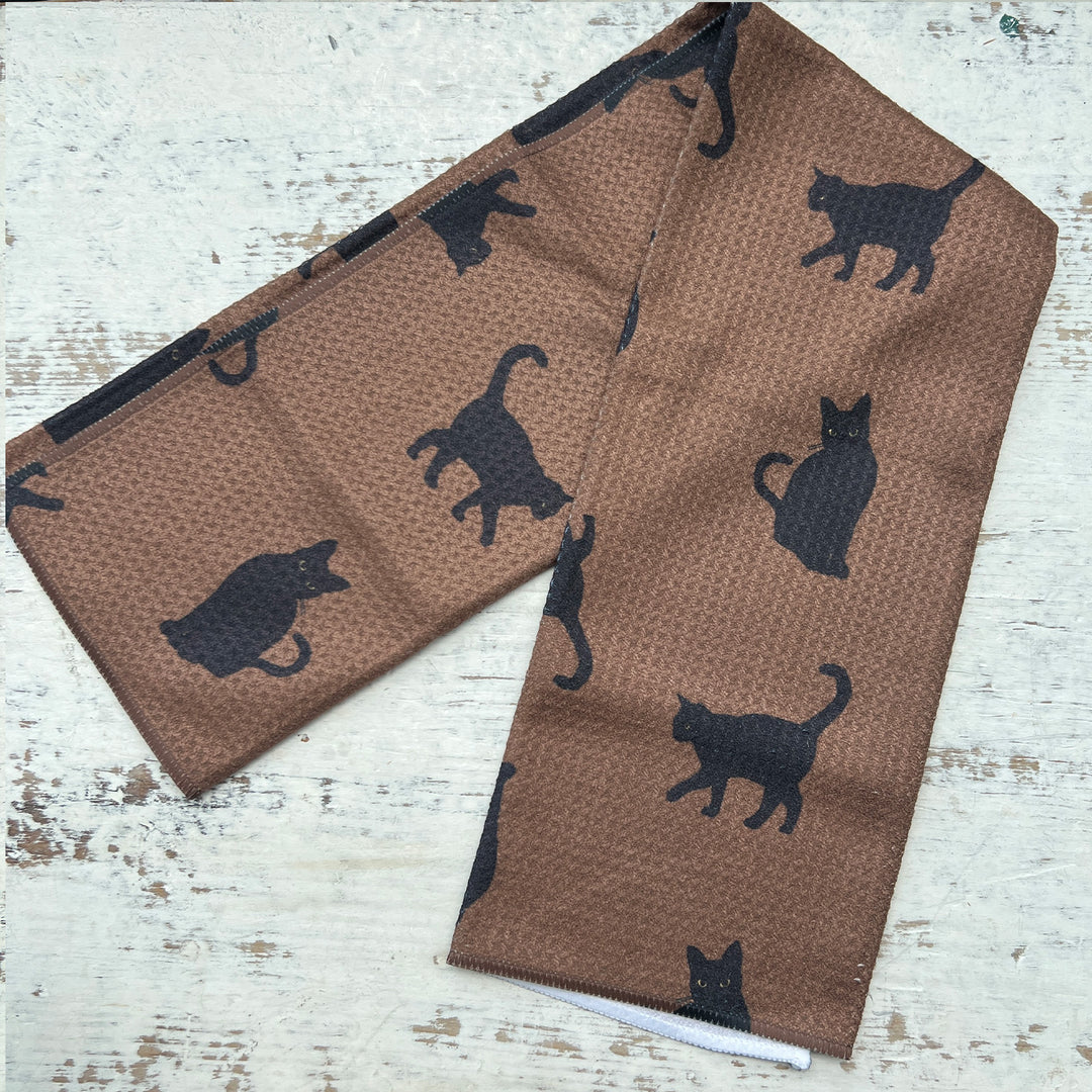 Witch's Cat Tea Towel