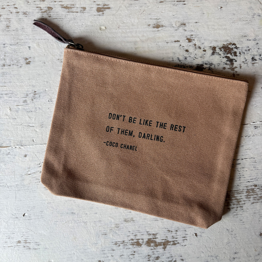 Canvas Zip Bag - Don't Be Like The Rest of Them