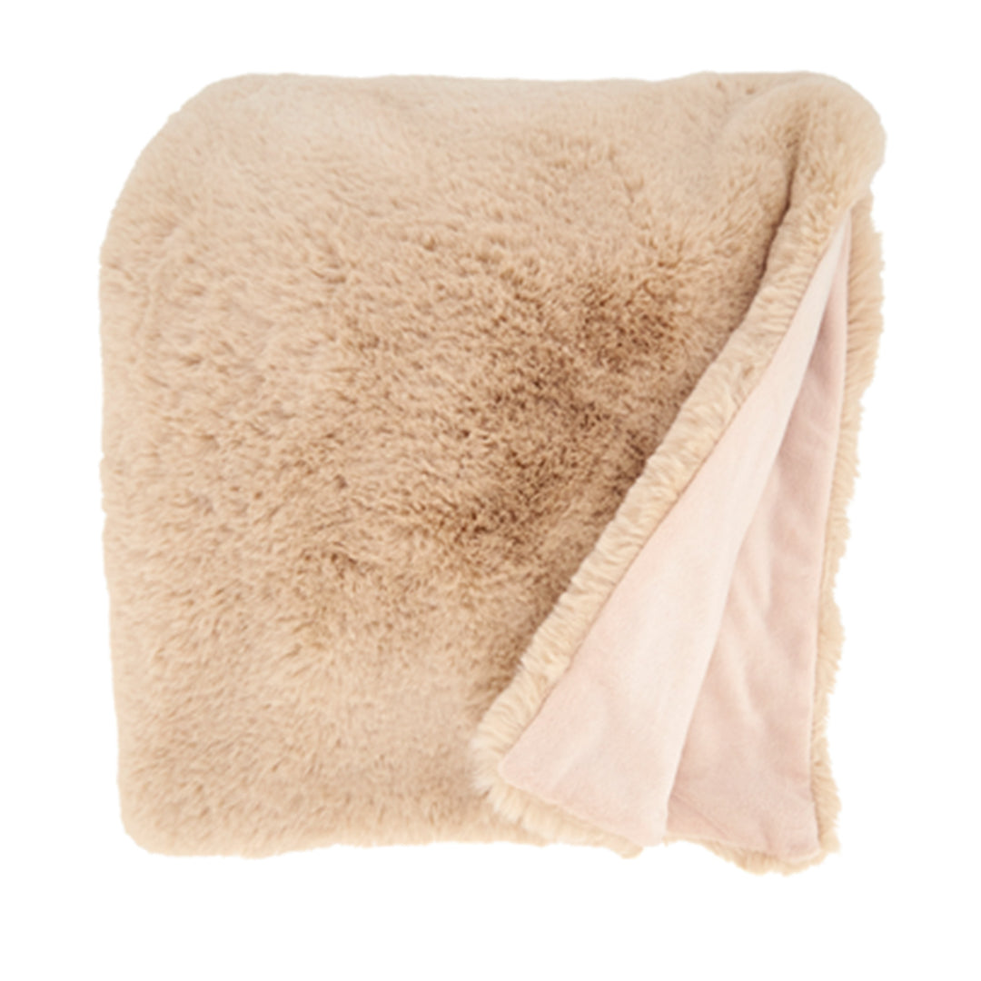 Faux Fur Throw - Natural