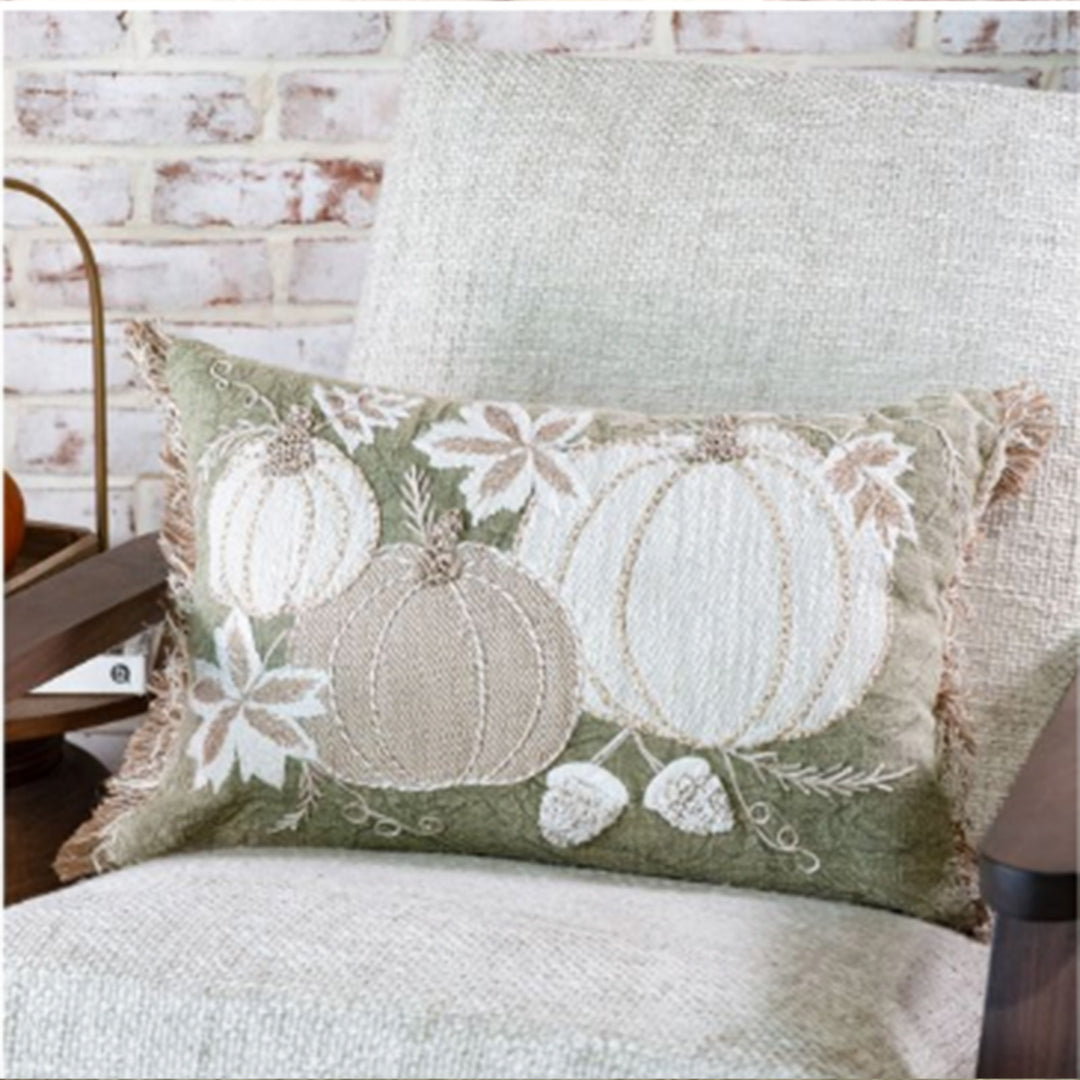14"x20" Pillow - Green Pumpkins