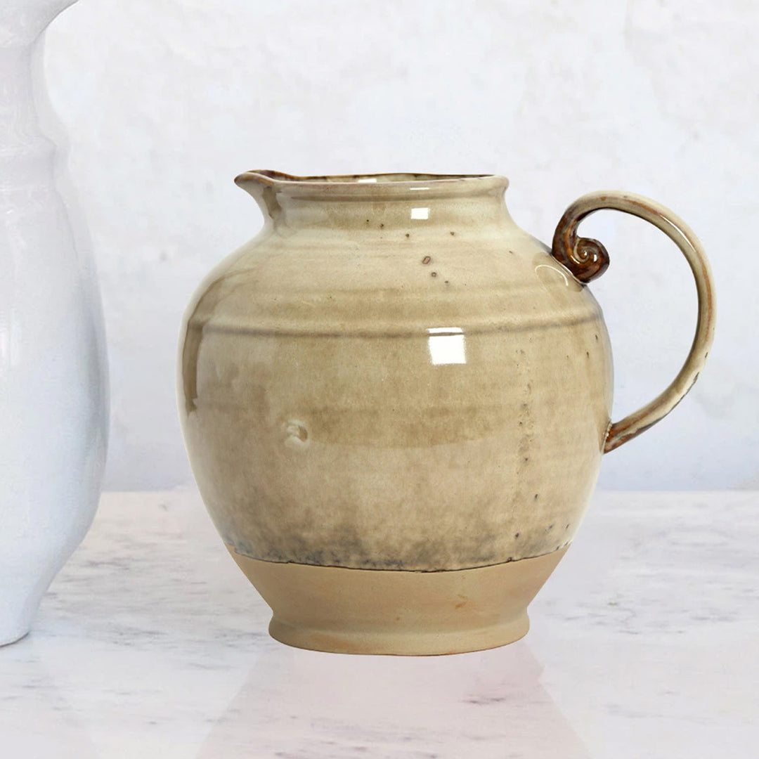 Stoneware Pitcher, Brown
