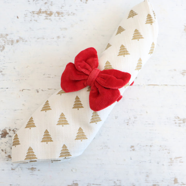 Bow Napkin Ties - Red
