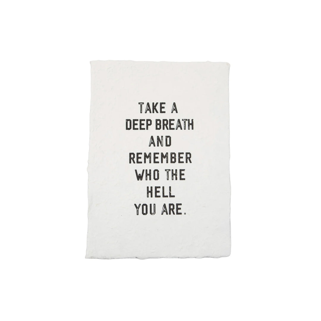 Paper Print - Take A Deep Breath