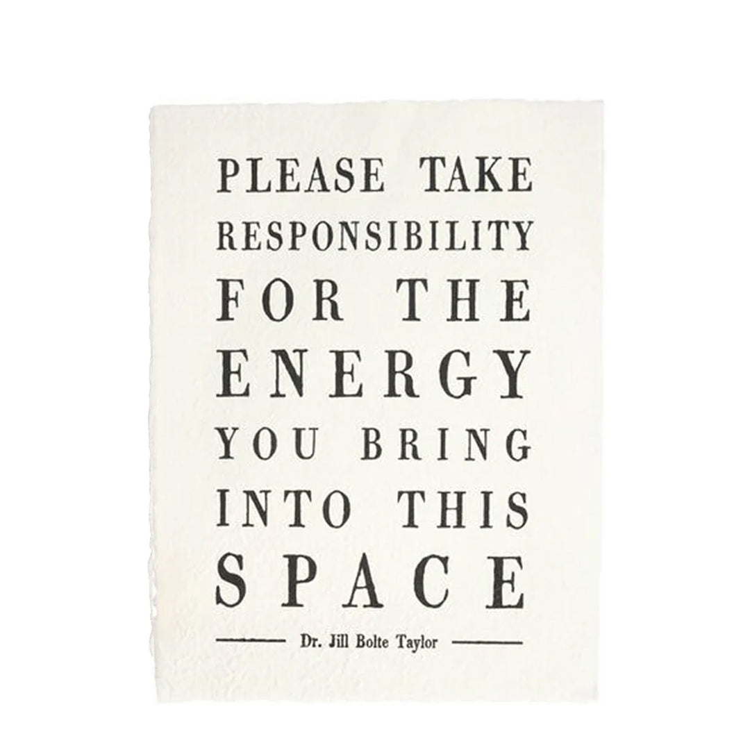 Paper Print - Please Take Responsibility