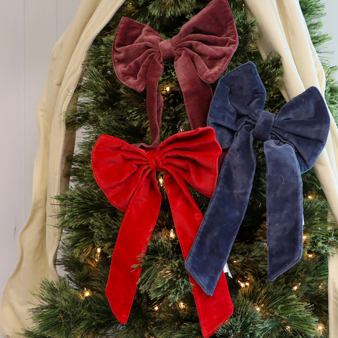 Small Velvet Clip-On Bow