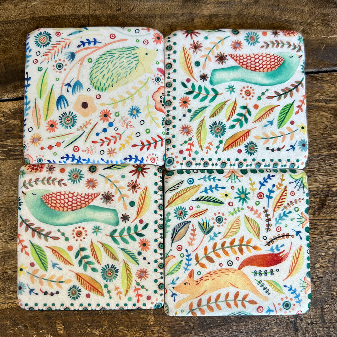 Woodland Animals Coaster Set