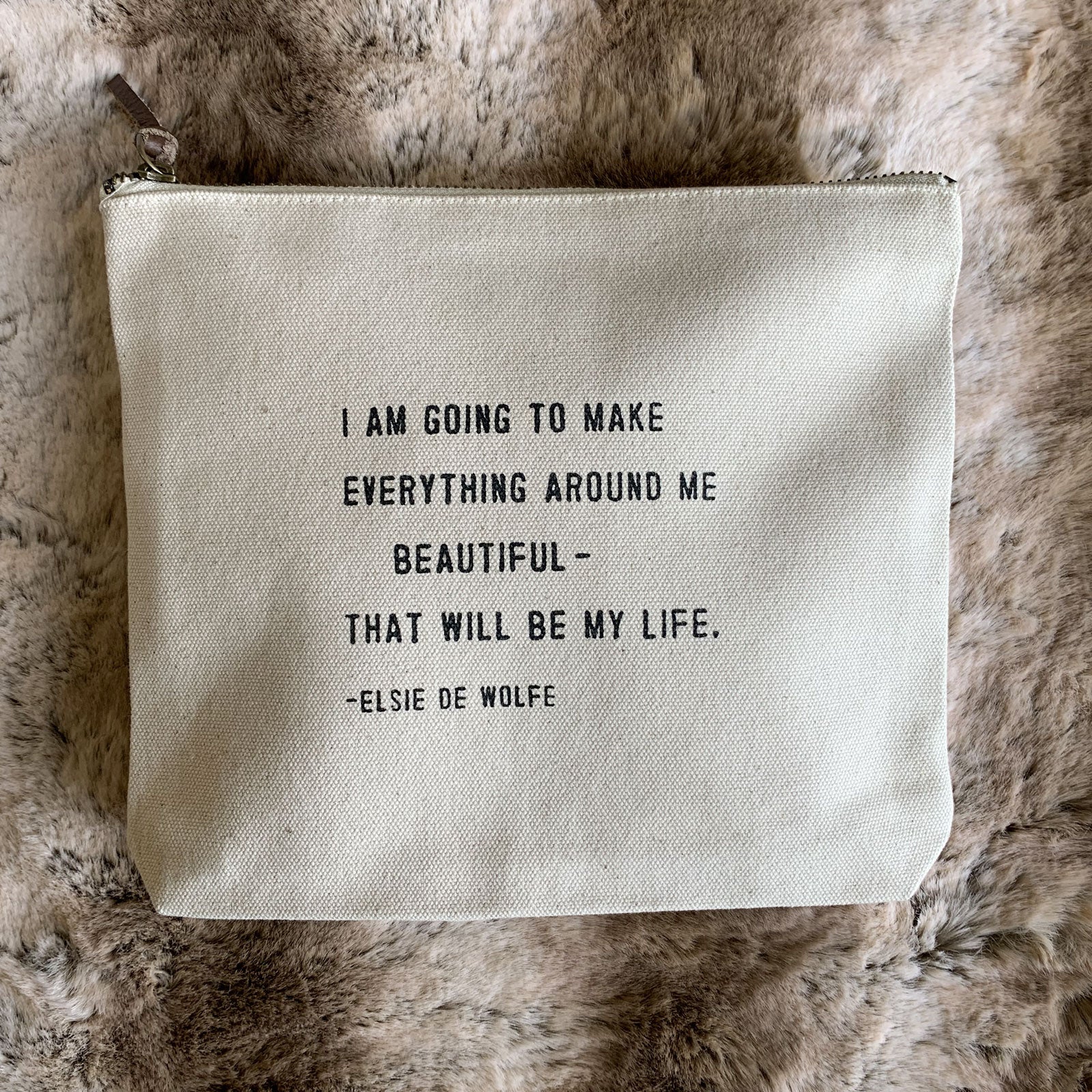 Canvas Zip Bag - I Am Going to Make