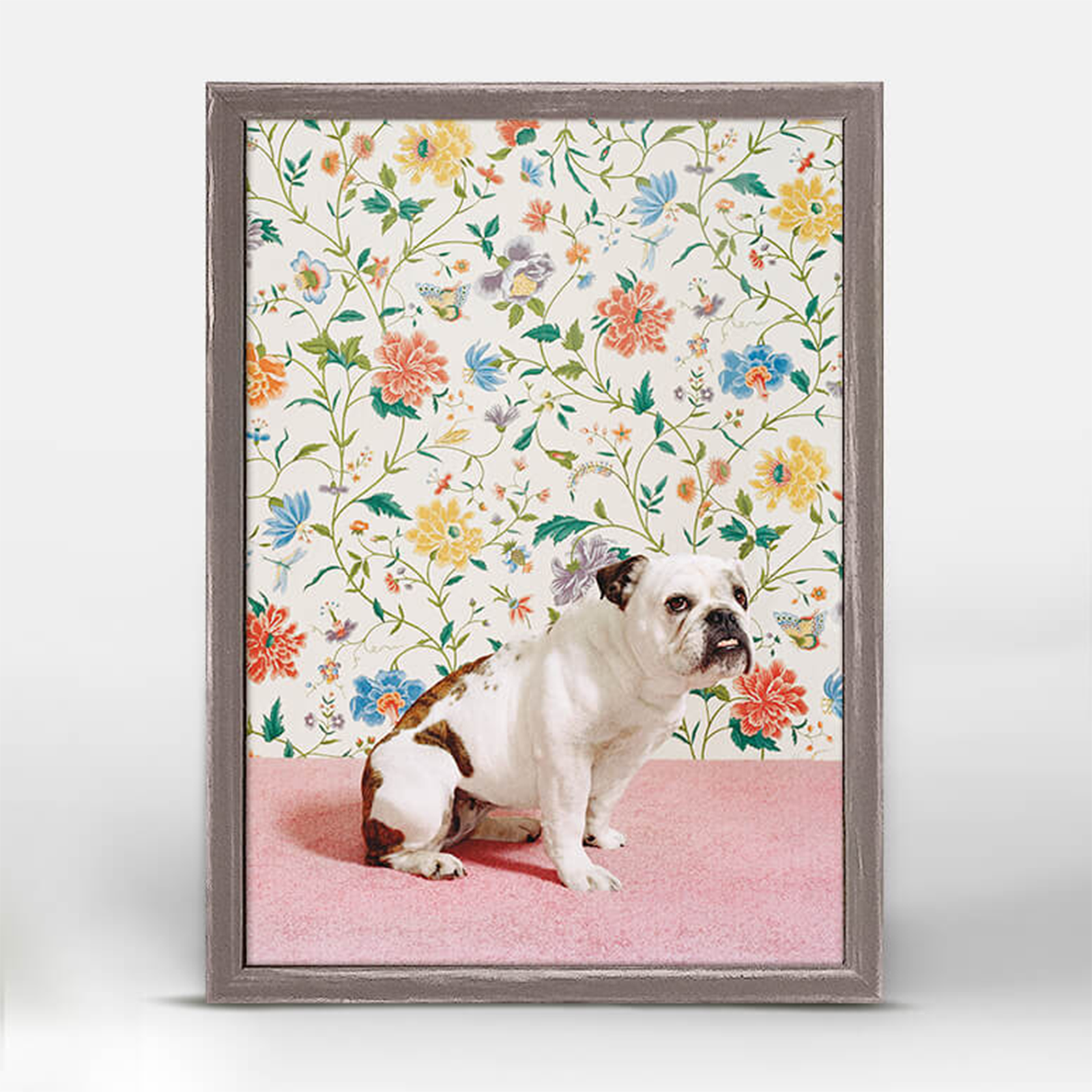 Bulldog Mini Framed Canvas