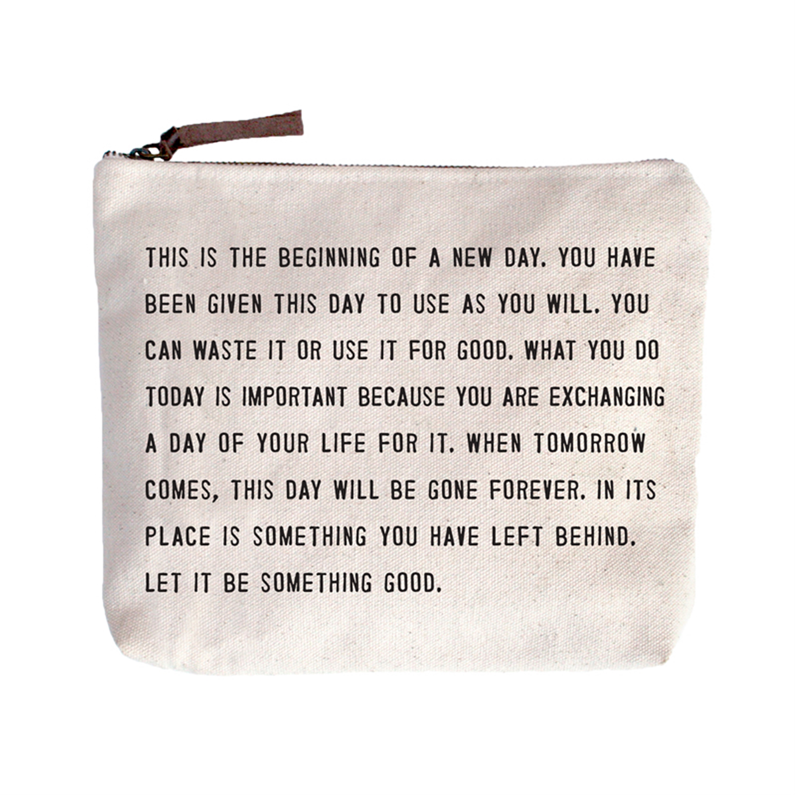 Canvas Zip Bag - This Is The Beginning