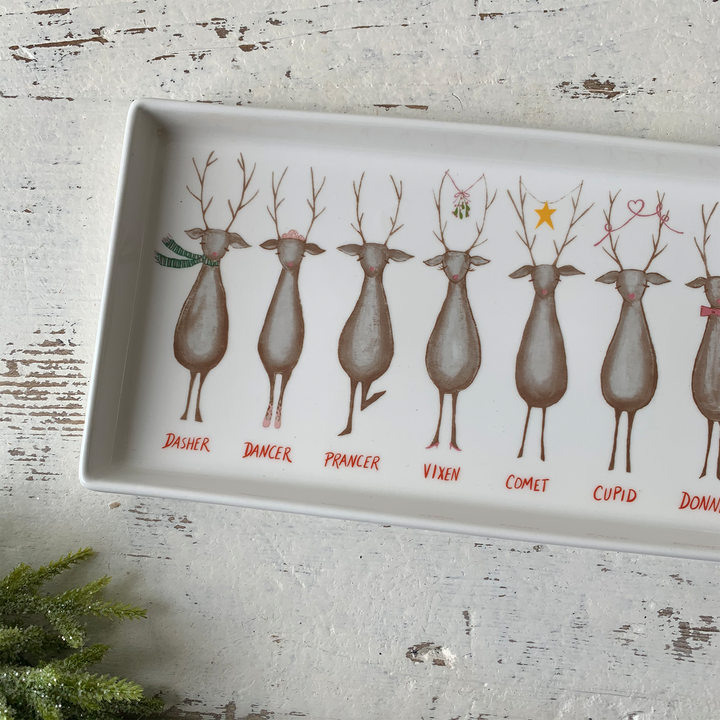 Reindeer Stoneware Platter