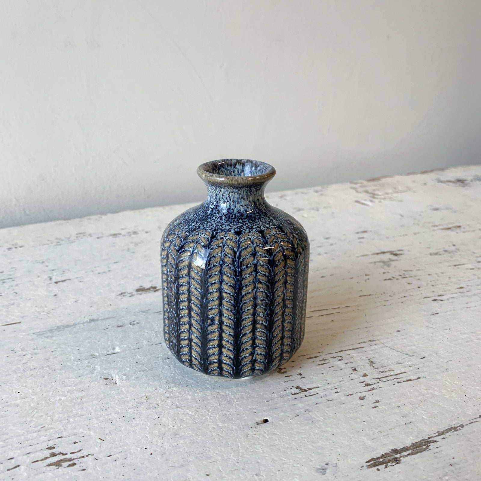 Blue Stoneware Vase - Small