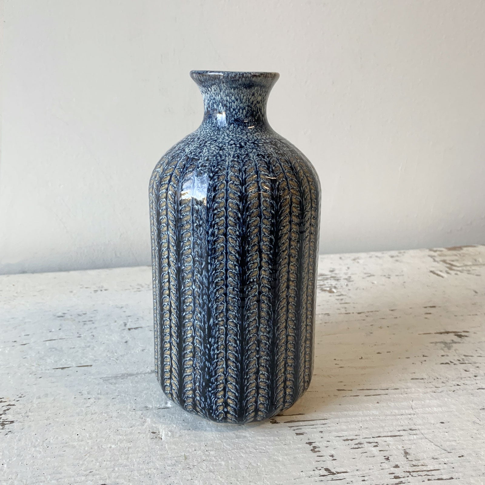 Blue Stoneware Vase - Large