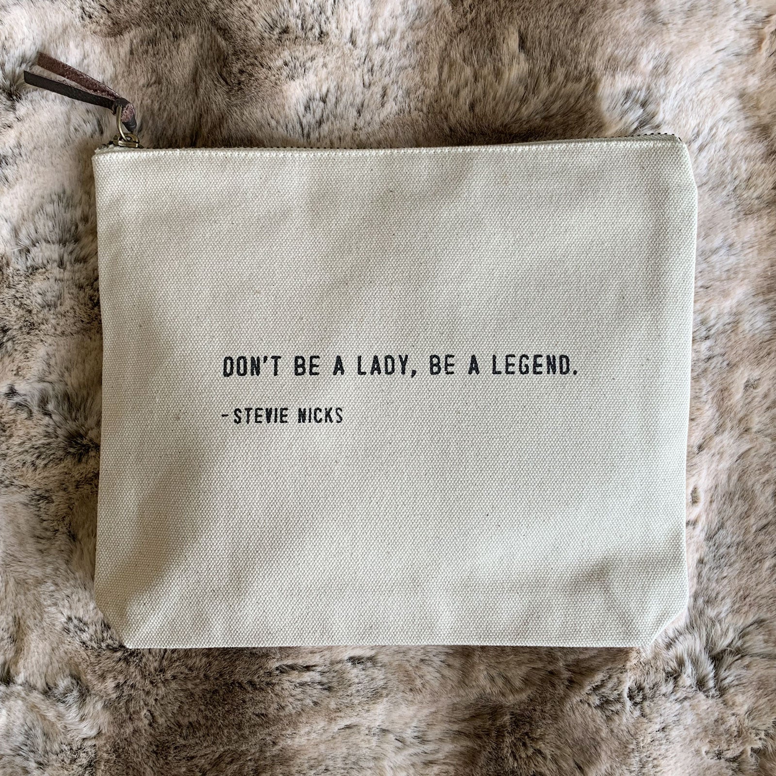 Canvas Zip Bag - Don't Be a Lady