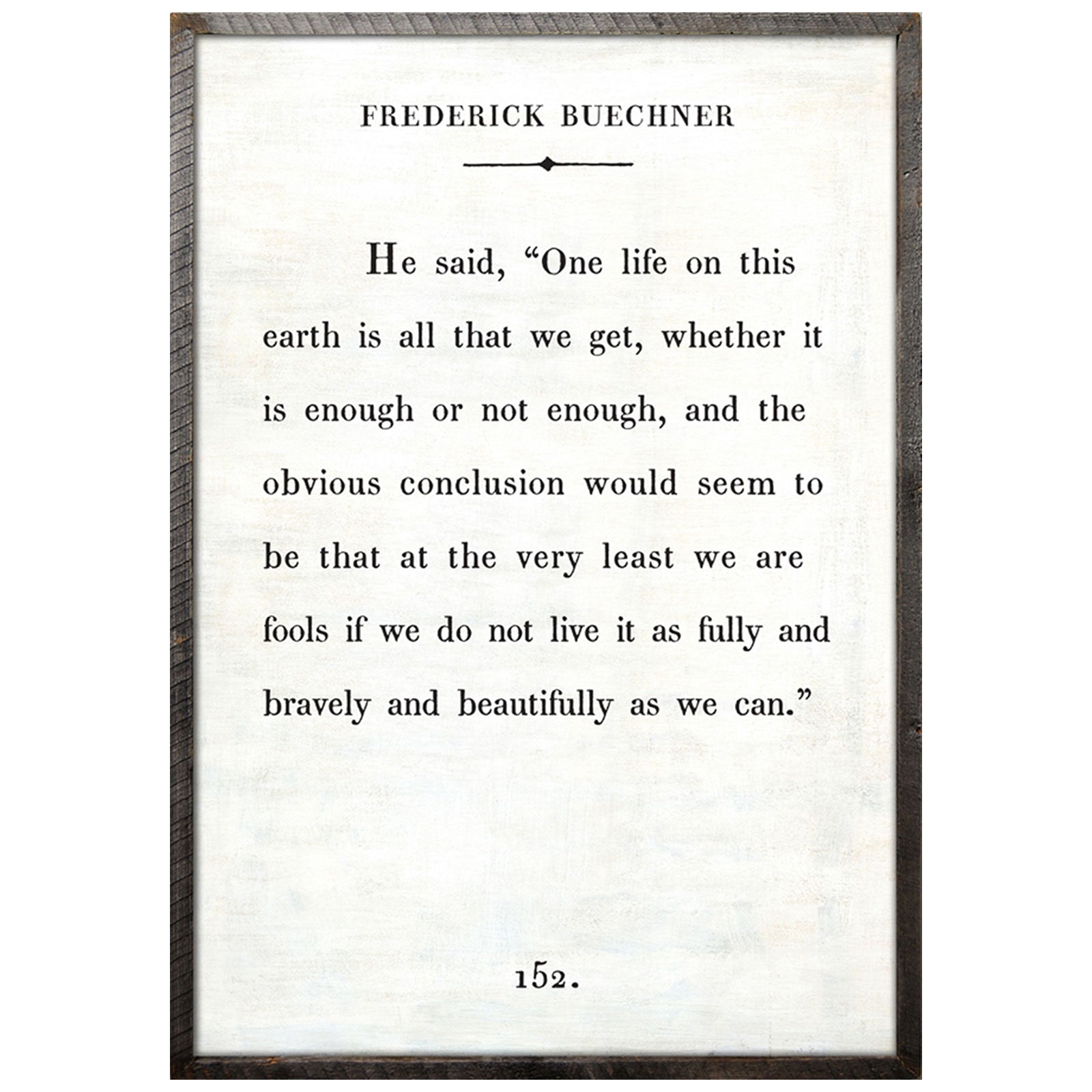 Frederick Buechner Book Print