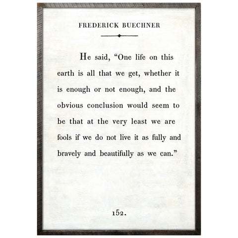 Frederick Buechner Book Print