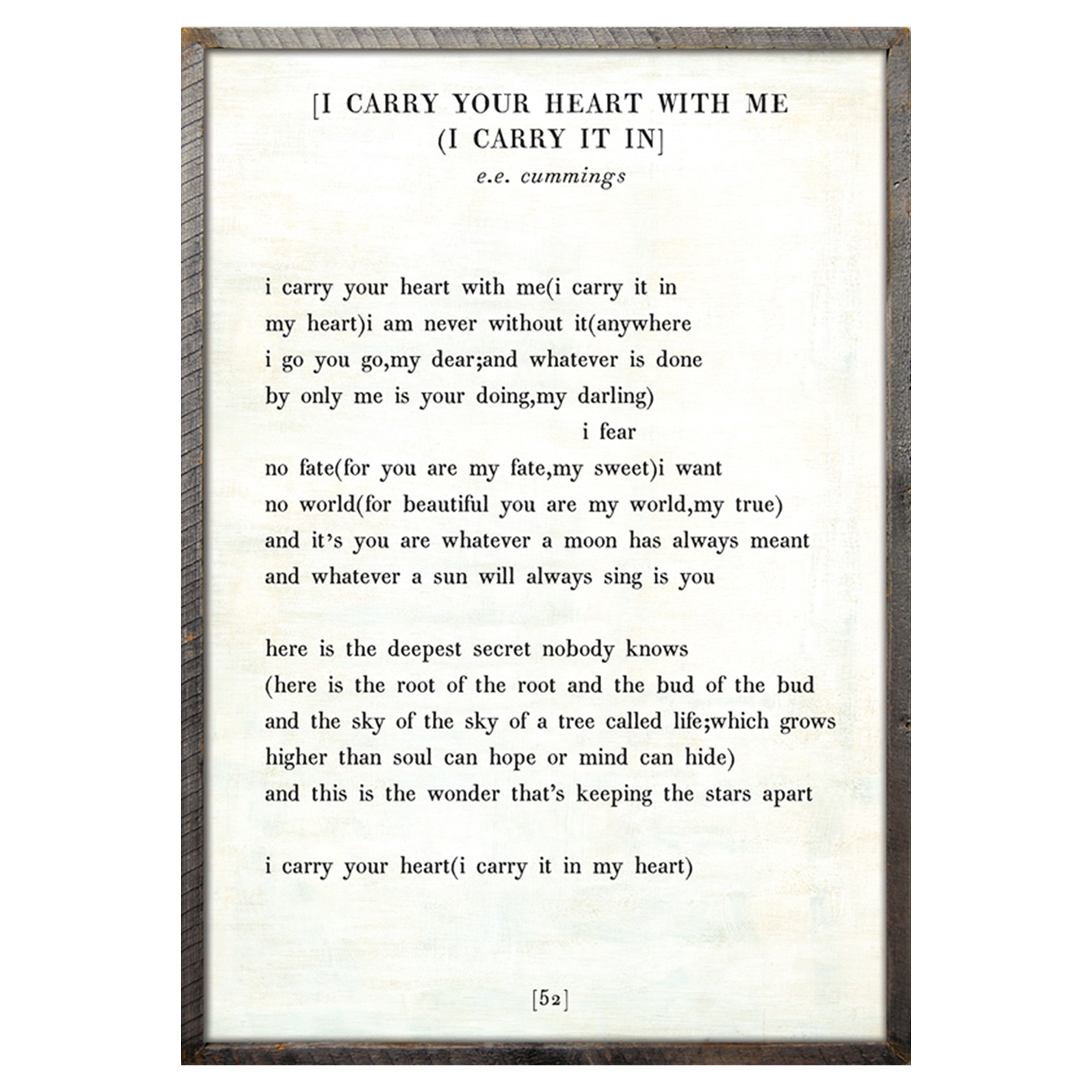 I Carry Your Heart Book Print