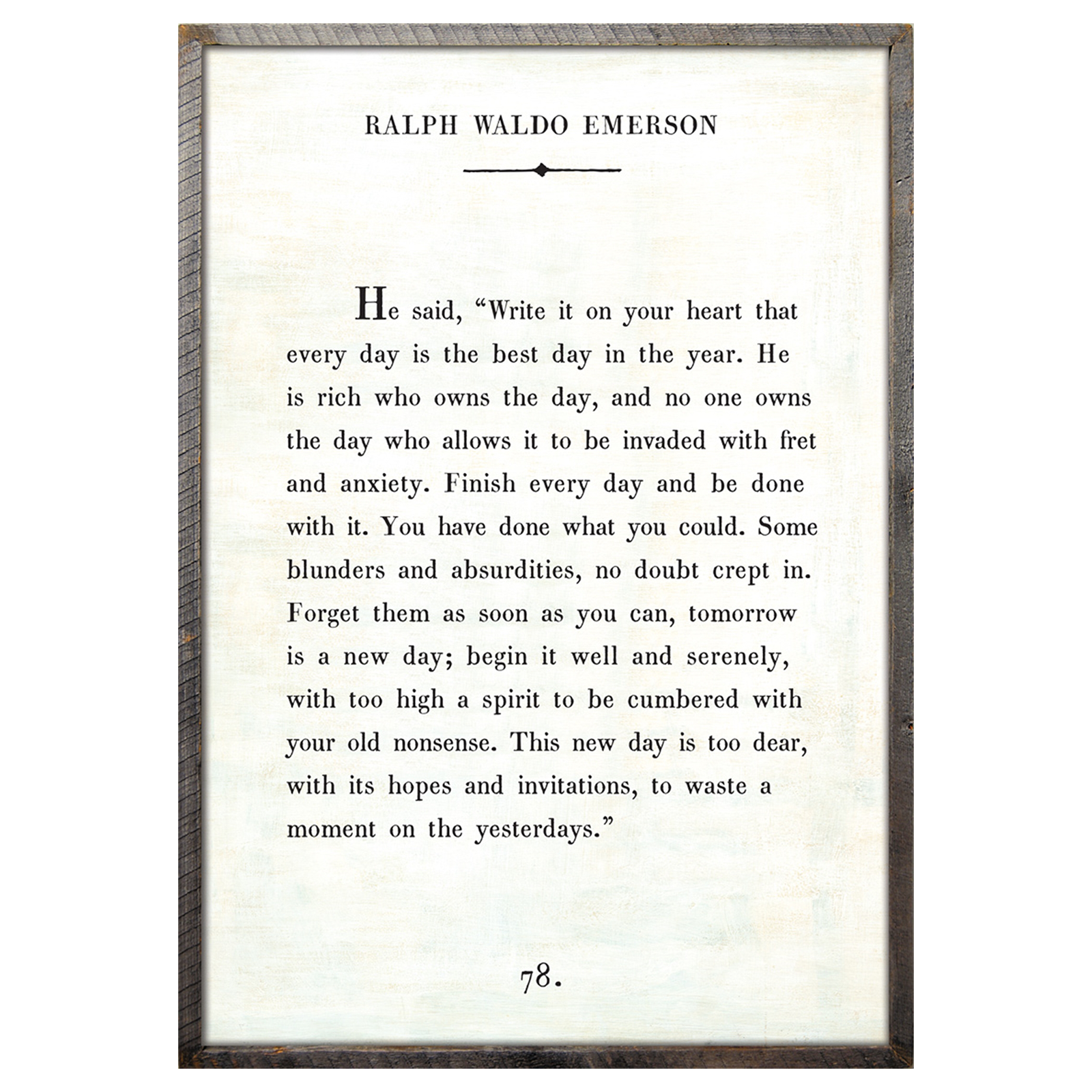 Ralph Waldo Emerson Book Print