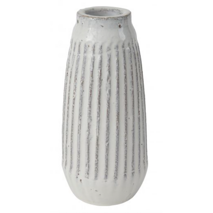 White Textured Vase