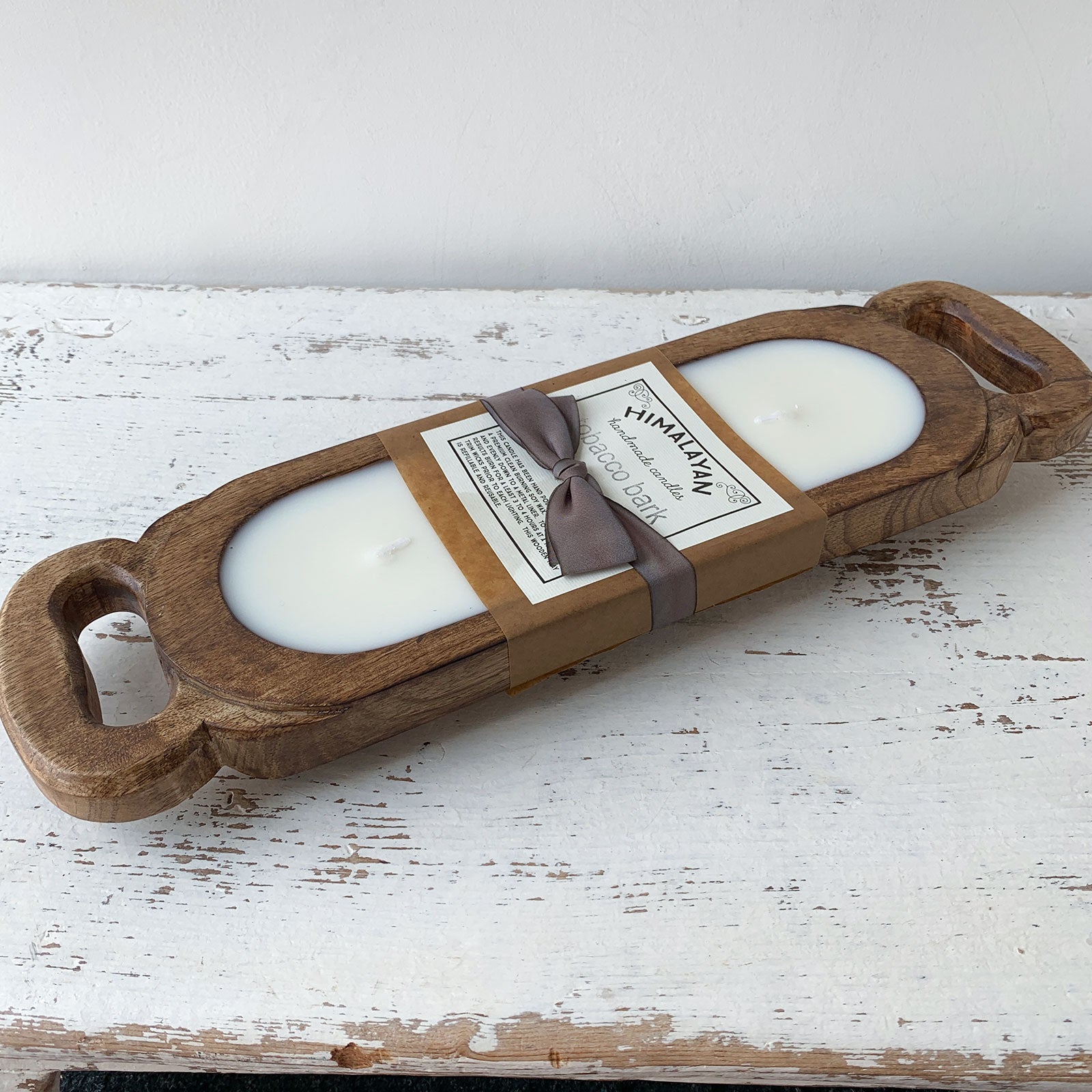 Small Tray Candle - Tobacco Bark
