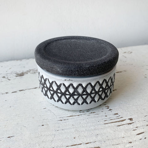 Black & White Ceramic Jar - Small