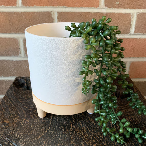 White Footed Pot - Large